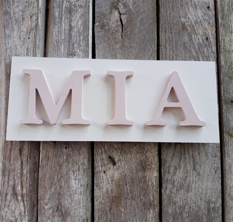 Painted Mia Sign For Sale Hand Painted Wooden Signs Trunk Vintage