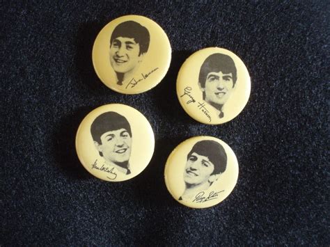 Vintage Original Beatles Pinsbadges Set From 1964 Etsy