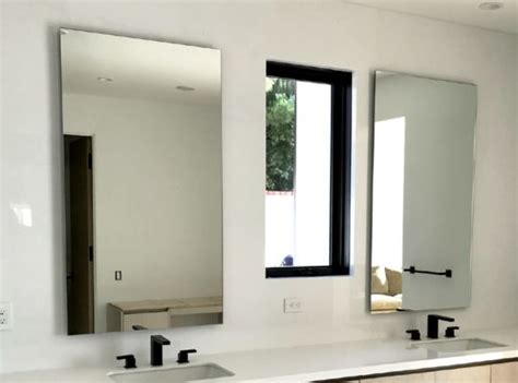 Custom Frameless Bathroom Mirrors Rispa