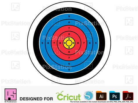 Bullseye Svg 12x12 Target Shooting Printable Shooting Etsy Canada