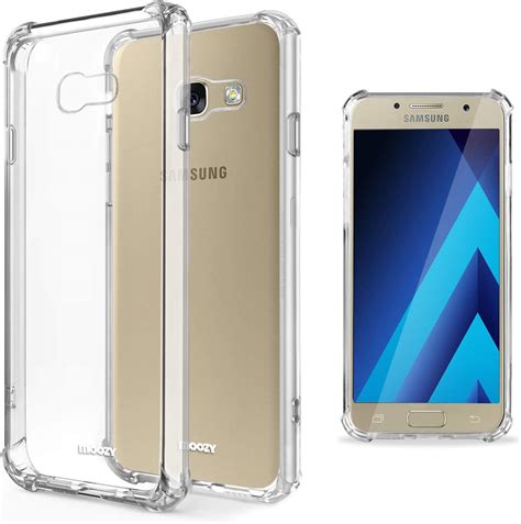 Moozy Shock Proof Silicone Case For Samsung A5 2017 Transparent