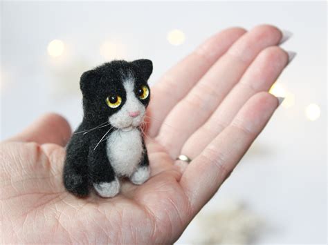 Valentines Tuxedo Cat Black Cat Cat Plush Felt Toy Felt Etsy