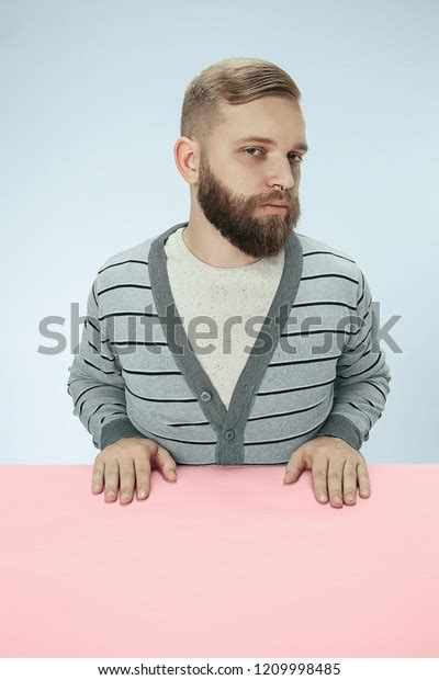 Serious Business Man Sitting Table On Stock Photo 1209998485 Shutterstock