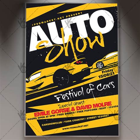 Download Auto Show Party Flyer Psd Template Psdmarket