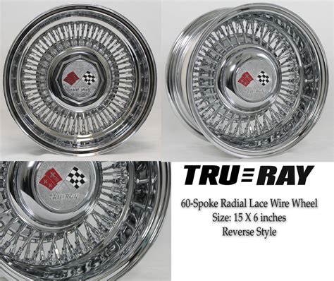 Trueray 60 Spoke Straight Lace Chrome Wire Wheels