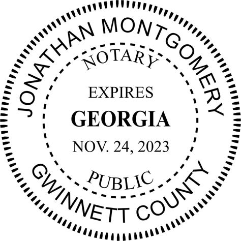 Georgia Notary Round Seal Stamp Office Products