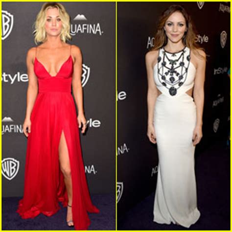 Kaley Cuoco Shows Off Major Cleavage At Instyle Golden Globes Party Golden Globes