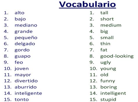 Spanish Vocabulary Learn To Speak Spanish Spanish Words For