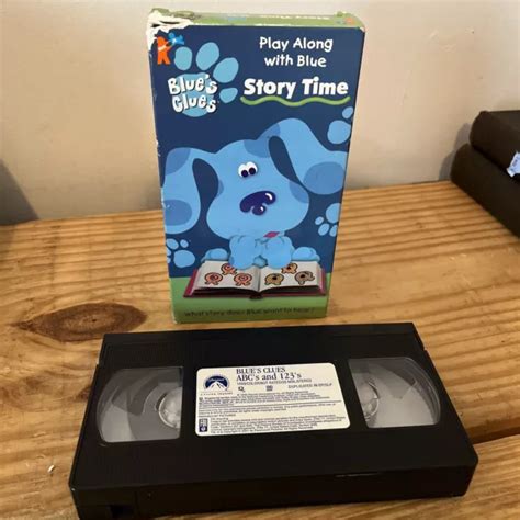 BLUES CLUES Story Time VHS Play Along With Blue Nick Jr Tape NICKELODEON PicClick