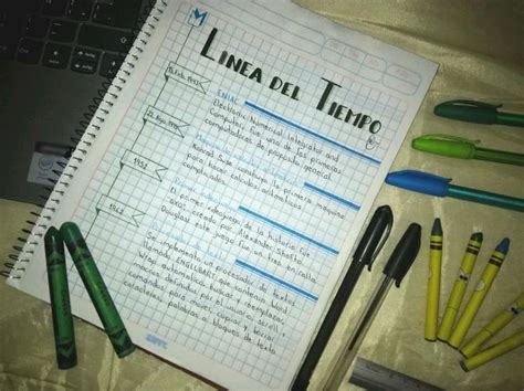 Lineas De Tiempo En Libreta Una Herramienta Útil Para La Organización