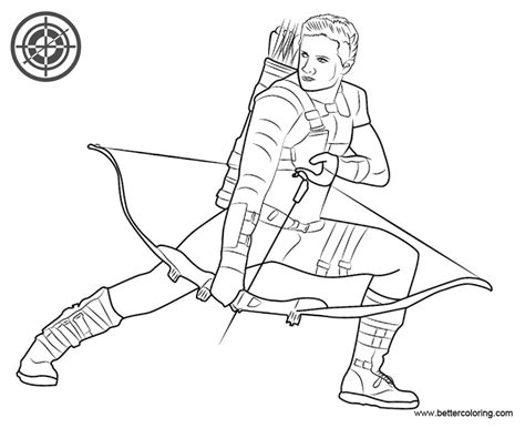 Hawkeye Coloring Pages from Captain America Civil War - Free Printable Coloring Pages