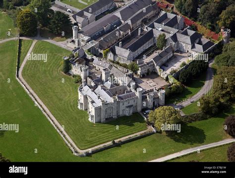 Aerial View Of Bodelwyddan Castle Hotel Near Rhyl In Denbighshire