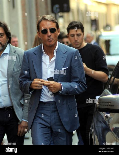 Milan Italy 20th Sep 2019 Milan Roberto Mancini In The Center The Coach Of The National