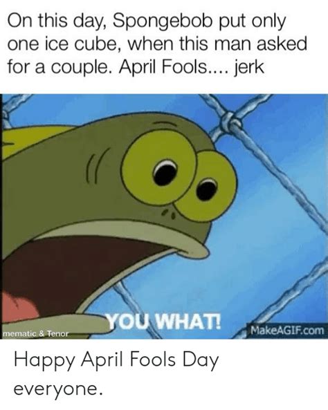 Spongebob April Fools Drink Meme