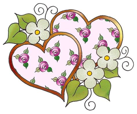 Artbyjean Love Hearts Hearts With Blossoms