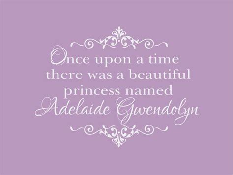 Once Upon A Time There Was A Princess Personalized Name Vinyl Wall