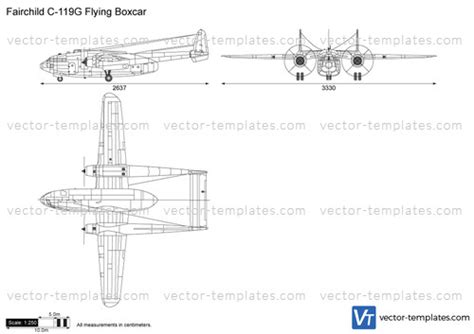 Templates Modern Airplanes Fairchild Fairchild C 119g Flying Boxcar