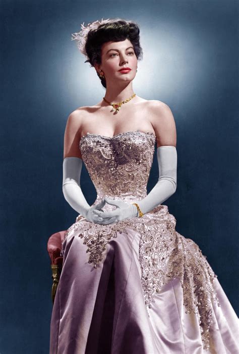 Oldschoolcelebrities “ava Gardner 1950 Colorized ” Hollywood Glamour Fashion Ava Gardner