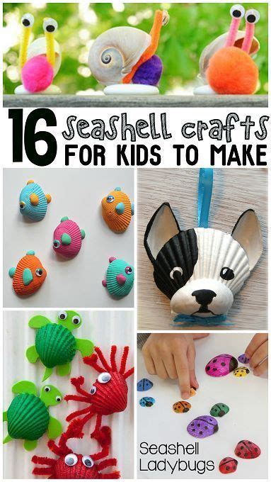 16 Seashell Crafts For Kids Use All Of The Seashells You