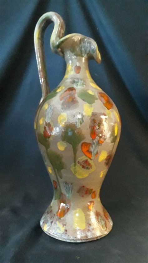 Vintage North Carolina Pottery Rebecca Pitcher Vase Joe