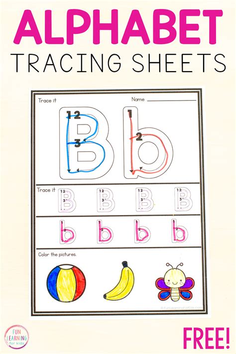 Alphabet Letter Tracing Worksheets To Learn Letter Formation