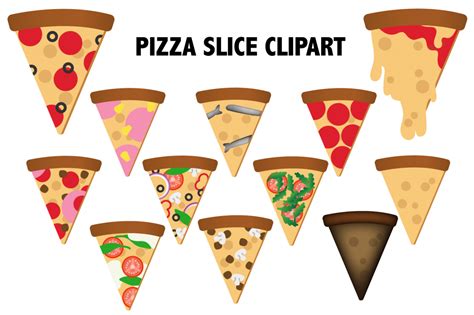 How to draw a cute pizza slice. Pizza Slice Clipart (240877) | Illustrations | Design Bundles