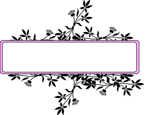 Download 70,415 black flower frame white stock illustrations, vectors & clipart for free or amazingly low rates! Flower Frame Black And Pink Clip Art at Clker.com - vector ...