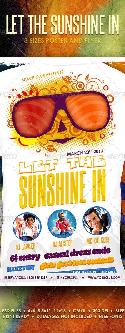 Let The Sunshine In Poster And Flyer By Mihaai Graphicriver