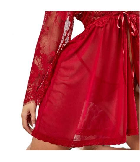 Red Robe With Thong One Size