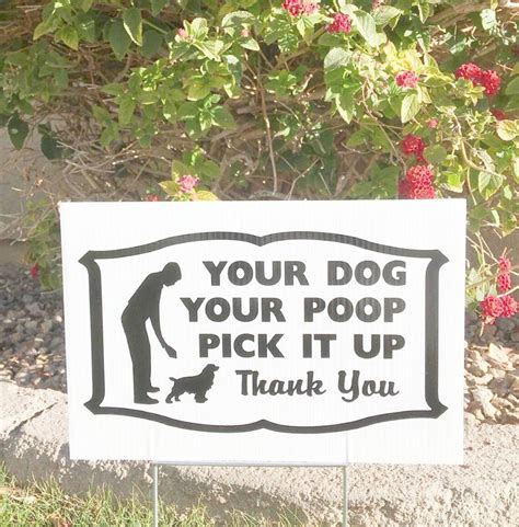 Your Dog Your Poop Pick It Up Signs 2 Signs 12 X Etsy