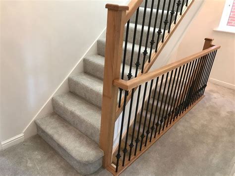 Oak Metal Spindles Edwards And Hampson Metal Spindles Staircase