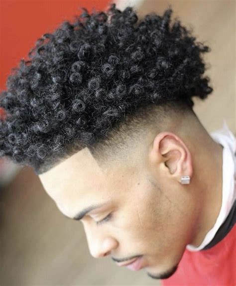 Curly High Top Fade Taper Fade Curly Hair Short Curly Hair Black