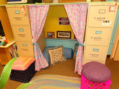 Use Two Filing Cabinets To Create A Cute Cozy Corner Or Quiet Area The