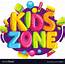 Kids Zone Cartoon Logo Royalty Free Vector Image