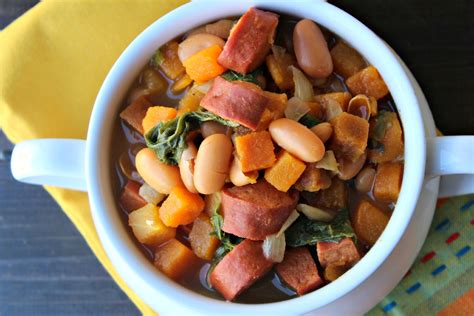 Turkey Sausage Butternut Squash And White Bean Soup Addicted To Recipes