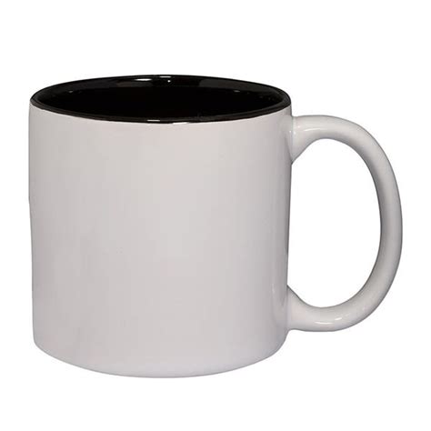 White Custom 14 Oz Mug Color Inside Promotional Coffee Mugs