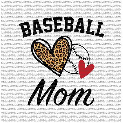 Baseball Mom Svg, Leopard Heart Svg, Mom baseball svg, womens dy Sister