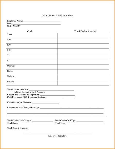 This daily cash sheet template can be downloaded to track the cash you take in and the case you pay out each day. Cash Drawer Balance Sheet Authorization Letter Pdf ...