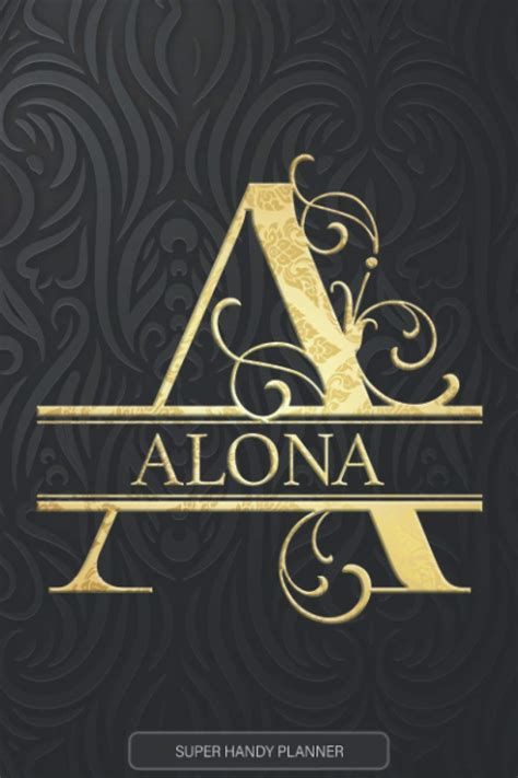 Buy Alona Alona Name Planner Journal Golden Letter Design With