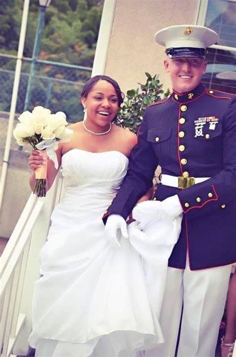 Simply Beautiful Interracial Couples Military Wedding Military Couples