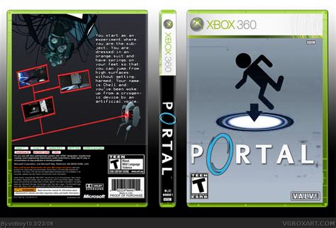 Portal Xbox 360 Box Art Cover By Vidboy10