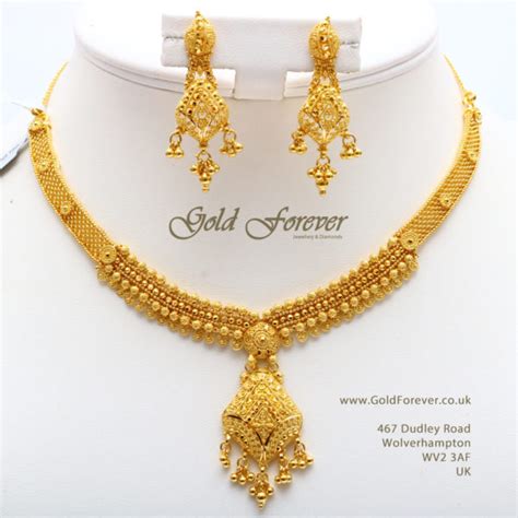 22 Carat Indian Gold Necklace Set 367 Grams Codens1017 Gold Forever