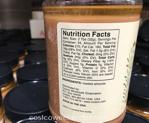 Kirkland Signature Creamy Almond Butter Costco Weekender