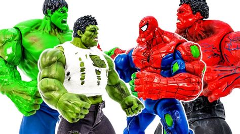 Hulk Smash Toys Collection Pretend Play Together Spider Hulk Green