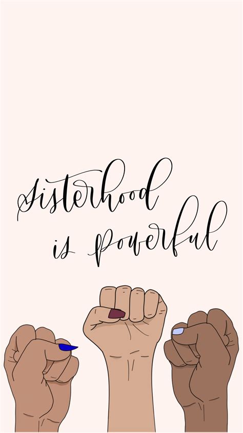 Sisterhood Is Powerful Resistance Fist Feminist Lock Screen Wallpaper