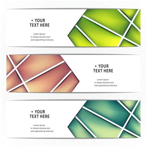 Geometric Header Banners Vector Free Download