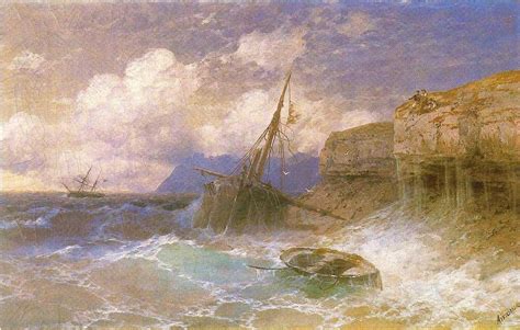 Paintings Reproductions Tempest By Coast Of Odessa 1898 By Ivan