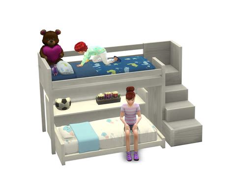 Functional Toddler Bunk Bed By Pandasamacc From Tsr Sims 4 Downloads