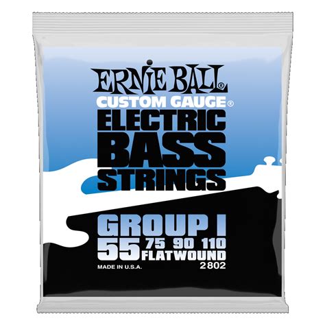 Ernie Ball Flatwound Group I Electric Bass Strings 55 110 Gauge 2802