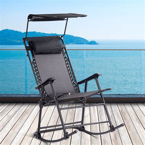 The #1 rated outdoor chair for quality and design. Costway Folding Rocking Chair Rocker Porch Zero Gravity ...